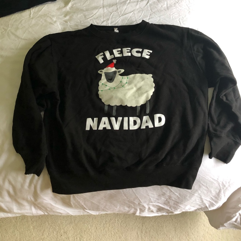 Fleece Navidad Xmas Sweatshirt, size M